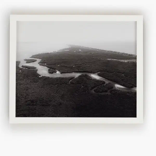 An ocean in between the waves — white frame overhead