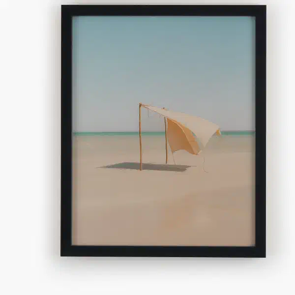 The ocean calls — black frame overhead
