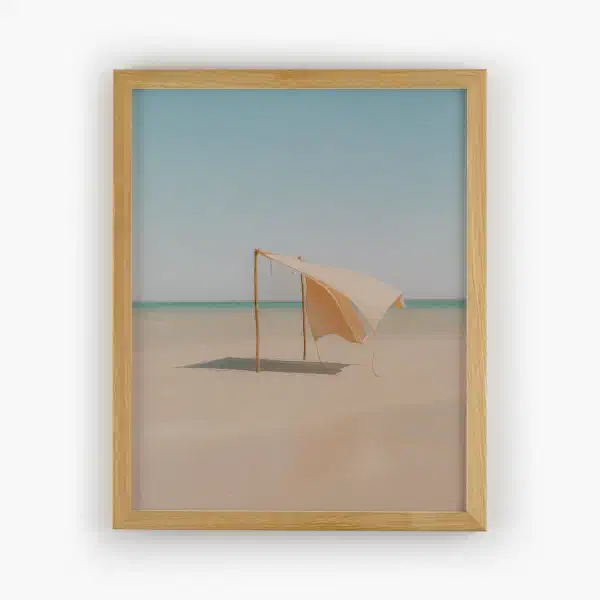 The ocean calls — oak frame overhead