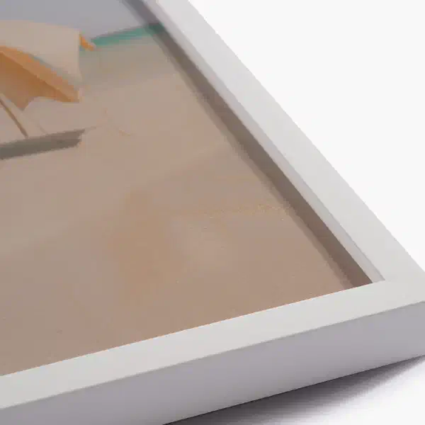 The ocean calls — white frame detail